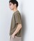 【1枚でちゃんとして見える】ヘンリーネック レイヤード風 半袖Tシャツ 洗濯機OK