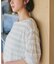 フリルレースボーダートップス