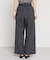 麻調共ベルト付ワイドパンツ