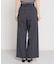 麻調共ベルト付ワイドパンツ