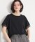 【M-XL/ひんやり／吸水速乾／UV】上品な透け感 袖口シアーTシャツ