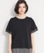【M-XL/ひんやり／吸水速乾／UV】上品な透け感 袖口シアーTシャツ