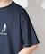 刺繍×ロゴ 鹿の子 半袖Tシャツ 【洗濯機OK】