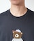 クマ サガラ刺繍 半袖Tシャツ 【洗濯機OK】
