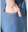 デニムライク セミワイドイージーパンツ 【ベルト要らず／洗濯機OK】