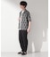アーガイル柄 レース半袖シャツ 洗濯機OK