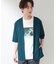 メッシュ五分袖カーディガン＋半袖Tシャツ セットアイテム 洗濯機OK