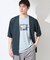 メッシュ五分袖カーディガン＋半袖Tシャツ セットアイテム 洗濯機OK