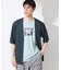 メッシュ五分袖カーディガン＋半袖Tシャツ セットアイテム 洗濯機OK