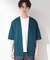 メッシュ五分袖カーディガン＋半袖Tシャツ セットアイテム 洗濯機OK