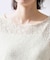 繊細で上品な レース5分袖トップス