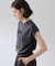 オーガンジー刺繍Tシャツ