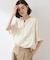 【M-XL/さりげなく二の腕カバー】5分袖Wポケットシャツ
