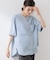 【M-XL/さりげなく二の腕カバー】5分袖Wポケットシャツ
