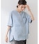 【M-XL/さりげなく二の腕カバー】5分袖Wポケットシャツ