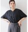 【M-XL/さりげなく二の腕カバー】5分袖Wポケットシャツ
