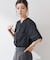 【M-XL/さりげなく二の腕カバー】5分袖Wポケットシャツ