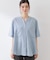 【M-XL/さりげなく二の腕カバー】5分袖Wポケットシャツ