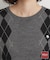 POLO BCS/アーガイル半袖ニット