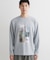 【洗濯機OK】ポンチ長袖フォト長袖Tシャツ