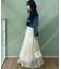 【ふわっと揺れる華やぎスカート】ブークレチュールスカート