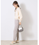 【ラクチンきれい見えパンツ】リボンハイパーストレッチパンツ