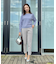 【ラクチンきれい見えパンツ】リボンハイパーストレッチパンツ