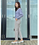 【ラクチンきれい見えパンツ】リボンハイパーストレッチパンツ