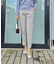 【ラクチンきれい見えパンツ】リボンハイパーストレッチパンツ