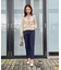 【ラクチンきれい見えパンツ】リボンハイパーストレッチパンツ