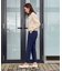 【ラクチンきれい見えパンツ】リボンハイパーストレッチパンツ