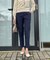 【ラクチンきれい見えパンツ】リボンハイパーストレッチパンツ