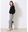 【ラクチンきれい見えパンツ】リボンハイパーストレッチパンツ