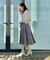 【きれいめ・美脚効果・通勤】ネオシャンブルラップ風スカート