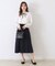 【きれいめ・美脚効果・通勤】ネオシャンブルラップ風スカート