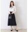 【きれいめ・美脚効果・通勤】ネオシャンブルラップ風スカート