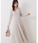 【上品な落ち感・美シルエット】アイレットリブデザインニットワンピース