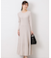 【上品な落ち感・美シルエット】アイレットリブデザインニットワンピース