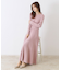 【上品な落ち感・美シルエット】アイレットリブデザインニットワンピース
