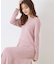 【上品な落ち感・美シルエット】アイレットリブデザインニットワンピース