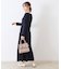 【上品な落ち感・美シルエット】アイレットリブデザインニットワンピース