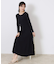 【上品な落ち感・美シルエット】アイレットリブデザインニットワンピース