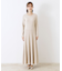 【上品な落ち感・美シルエット】アイレットリブデザインニットワンピース