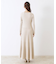 【上品な落ち感・美シルエット】アイレットリブデザインニットワンピース