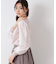 【大人可愛い・フェミニン・通勤】袖レースドッキングニット