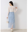 チュールクルーネックTシャツ