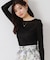 チュールクルーネックTシャツ