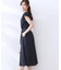 【ドライタッチ・しわになりにくい・通勤】麻調シャツワンピース