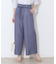 【リボン付き・通勤】シャンブレーワイドパンツ