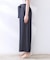 【リボン付き・通勤】シャンブレーワイドパンツ